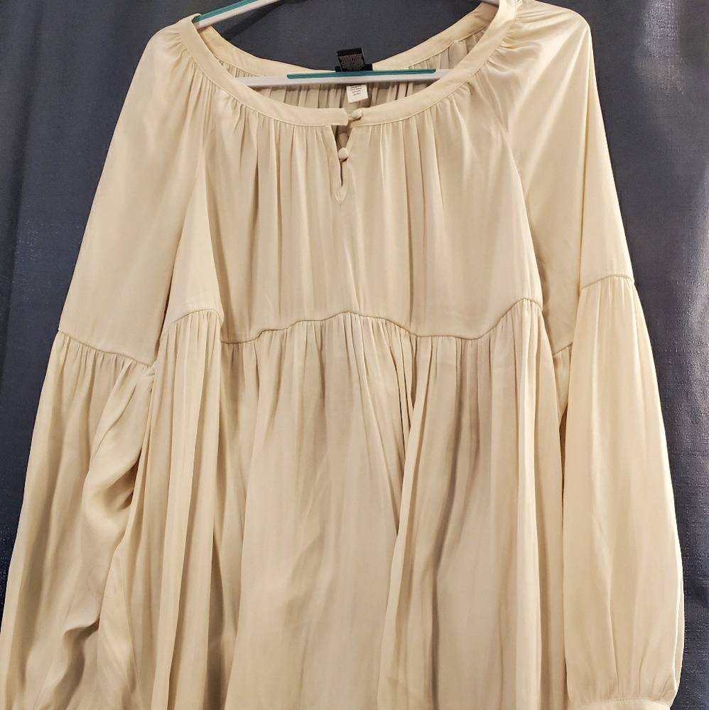 Torrid Cream Chiffon Blouse